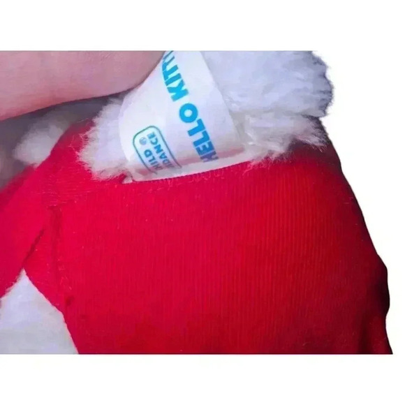 1976 Hello Kitty 12” plush toy red overalls Child Guidance Sanrio CBS - Picture 7 of 10